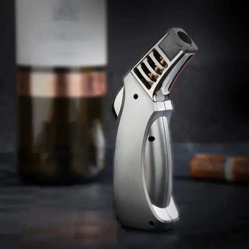 Jobon Turbo Flame Lighter, Creative Cigar Lighter With Fire Lock, Kitchen Flame Ignition Lighter, Refillable Jet Turbo Gas Lighter, Cigar Cigarettes Lighters, BBQ Candle Baking Inflatable Storm Flame Smoking Gadget Jobon Turbo Flame Lighter, Creative Cigar Lighter With Fire Lock, Kitchen Flame Ignition Lighter, Refillable Jet Turbo Gas Lighter, Cigar Cigarettes Lighters, BBQ Candle Baking Inflatable Storm Flame Smoking Gadget